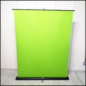 ●excelimage GREEN SCREEN 背景幕 グリーンスクリーン グリーンバック 合成 高さ約192㎝×幅約148㎝ 美品 USED●K1868