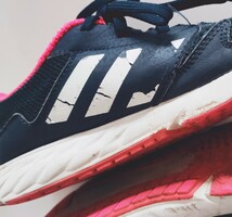 21cm◆adidas◆アディダス　キッズスニーカー小学生　運動靴スポーツ紺 スニーカー_画像9