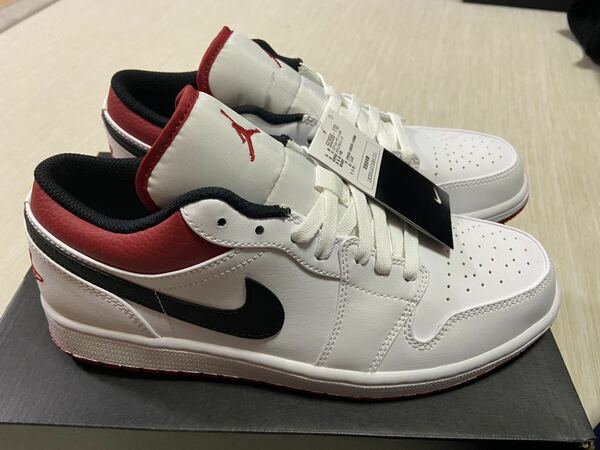 NIKE AIR JORDAN 1 LOW WHITE/UNIVERSITY RED/BLACK 27.0cm 553558 118 エアジョーダン1 ロー ホワイト／バーシティレッド／ブラック