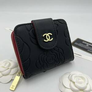 CHANEL シャネル 【海外VIPノベルティ】 財布　二つ折　カメリア　黒　非売品　ブラック