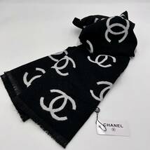 CHANEL シャネル【海外並行輸入】 マフラー　ニット　ストール　ショール　ココマーク　ブラック　_画像5