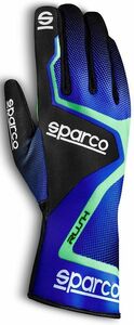 SPARCO（スパルコ） カートグローブ RUSH グリーンxブルー XSサイズ 内縫い シリコングリップ