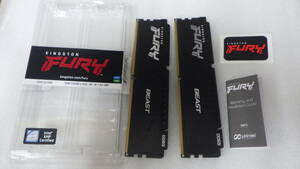 ■Kingstone■288pin DDR5-5200 32GB(16GBx2)■FURY Beast [KF552C40BBK2-32]■中古/1■　★即決★