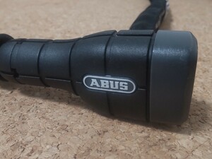 送料370円 中古品 ABUS MICROFLEX 6615 K アーマードケーブルロック 120cm ブラック 鍵2本 ワイヤーロック 錠 盗難 セキュリティ 自転車