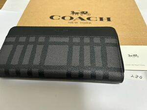 280 新品未使用 1円 COACH コーチ 長財布 ラウンドファスナー アウトレット F22533