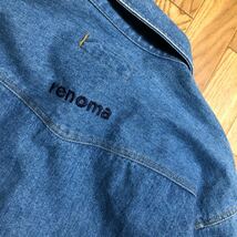 90s イタリア製 U.P renoma デニム 長袖シャツ Mサイズ相当 古着 刺繍 レノマ_画像7