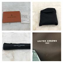 【未使用級】 UNITED ARROWS ユナイテッドアローズ リュック バックパック マルチファンクション シンセティックレザー A4PC◎ 黒 付属付き_画像10