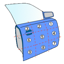 サイノス E-EL52 右前 フロント ドアASSY Α 4E-FE 040 白 ホワイト 67001-16650 H7年_画像5