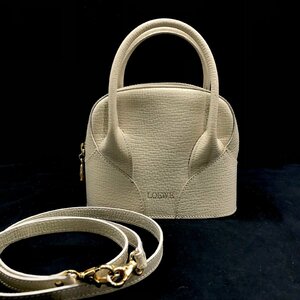 LOEWE ロエベ 2WAY ヴィンテージ レザー ミニ ハンド ショルダー バッグ アイボリー 良品 A1111