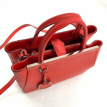 1円 良品 FENDI フェンディ プチ トゥージュール 2WAY ハンド ショルダー バッグ レッド A1440_画像7