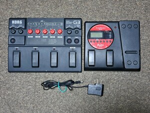 KORG コルグ マルチエフェクター 2点セット TONE WORKS G3 / AX1G 動作確認済み キョーリツACアダプター付き 9V 500mA