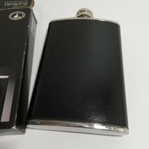 hip flask ヒップフラスコ 角型 8オンス 230ml 153×96×22mm [フラスコ スキットル 酒器 酒瓶 酒缶 ビンテージ]_画像2