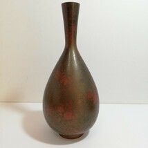 高岡銅器 鶴首花瓶 高さ21.5cm×直径9.5cm [花器 花瓶 一輪挿し 金属工芸品 伝統工芸品 ]_画像1