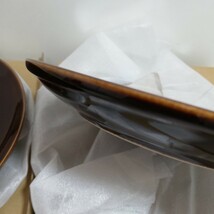 2011年 STARBUCKS スターバックス コーヒーセミナー CB編 プレート コーヒーブラウン 2枚 直径18cm 未使用品 [MADE IN JAPAN レア 皿]_画像7