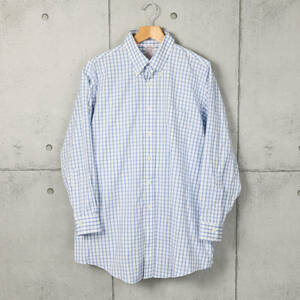 Brooks Brothers◆チェック B.Dシャツ◆ホワイト×ブルー×グレー◆サイズ17.5-33