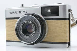 【極美品　整備済】ベージュ Olympus Trip35 P&S 35mm フィルムカメラ 40mm f2.8 露出計OK #1031