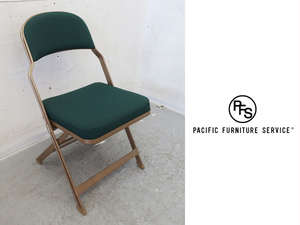 ■P205■展示品■PFS/パシフィックファニチャーサービス■USA■CLARIN社■FULL CUSHION FOLDING CHAIR■フォールディングチェア■グリーン