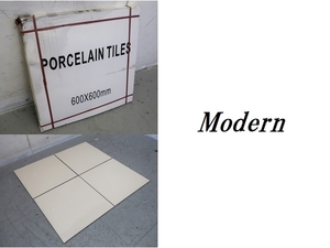 ■P261■未使用品■PORCELAIN TILES■磁器タイル■600mm×600mm■4枚入り×7箱■28枚セット■DIY■大理石調■床材■内装■外装■