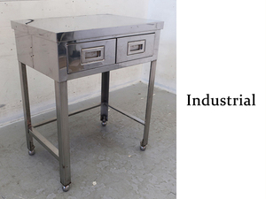 #P493# beautiful goods # stainless steel # working bench # work chest # in dust real # business use # for kitchen use goods # kitchen # drawer attaching # store furniture 