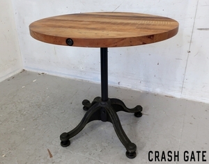 ■P245■展示品■CRASH GATE/クラッシュゲート■D8/DISTRICT EIGHT■DIESEL BISTRO TABLE■無垢材■インダストリアル■ダイニングテーブル