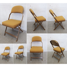 ■P204■展示品■PFS/パシフィックファニチャーサービス■USA■CLARIN社■FULL CUSHION FOLDING CHAIR■フォールディングチェア■イエロー_画像2