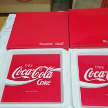 計2個 コカ・コーラ 昭和レトロ　トレー　お盆　アンティーク 箱入未使用品 (約30×27.5cm) Coca Cola 看板_画像7