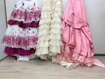 ☆ドレス★カラードレス ウェディングドレス 3点セット 7-11T /ピンク/ホワイト/ピンク ブライダル_画像3