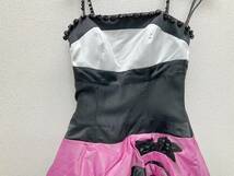 ★ドレス☆Scena D'uno シェーナ・ドゥーノ 神田うの プロデュース 9T ピンク×ブラック カラードレス ウェディング ブライダル_画像2