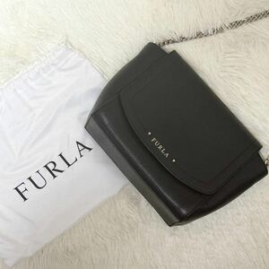 1円～【入手困難品】定価10万円 フルラ FURLA ショルダーバッグ ニューデイジー レザー レディース メンズ ブラック 