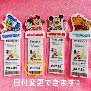 ミニチュア チケットホルダー レトロ ミッキ ー プ ー ミニ ー ドナルド ダック♪ パスポートディズニー 40周年♪