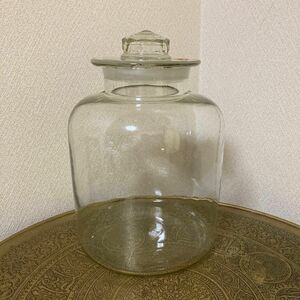 戦前　古いガラスの保存瓶　酒瓶　クッキーポッド　昭和初期　キャンディーポッド アンティーク瓶