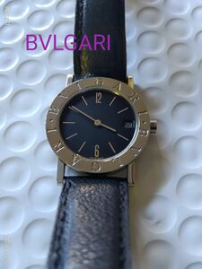 美品★稼働中 BVLGARI ブルガリ 腕時計 ボーイズ レザーバンド ユニセックス　BB30SLD