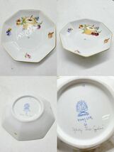 【中古】HEREND HVNGARY ヘレンド ハンガリー 食器 まとめ 金彩 洋食器 ティーカップ 皿 8角形 フルーツ HANDPAINTED 4304 20 サイン_画像2