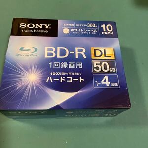 SONY 録画用BD-R DL 50GB ホワイトレーベル パッケージ傷あり。
