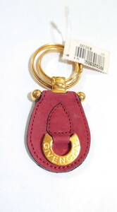 GIVENCHY Givenchy key ring key holder red Gold color tag attaching 