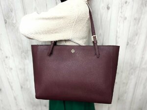 極美品 新品同様 Tory Burch トリーバーチ トートバッグ ショルダーバッグ バッグ レザー ボルドー A4収納可 67183