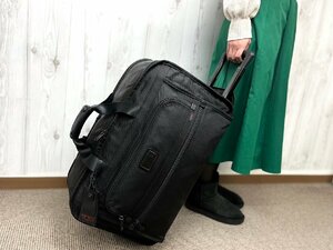 極美品 新品同様 TUMI トゥミ キャリーバッグ ボストンバッグ バッグ ナイロン×レザー 黒 A4収納可 2WAY メンズ 67029