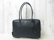 極美品 PRADA プラダ ガレリア ハンドバッグ ショルダーバッグ バッグ サフィアーノレザー 紺 66418_画像2