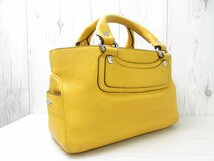 極美品 CELINE セリーヌ ブギーバッグ トートバッグ ハンドバッグ バッグ レザー 黄色 67174_画像4