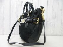 未使用展示品 DOLCE&GABBANA ドルチェ＆ガッバーナ ドルガバ ハンドバッグ ショルダーバッグ バッグ ハラコ×レザー 黒 2WAY 67511_画像4