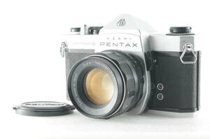 【極上品】PENTAX ペンタックス PENTAX SP SPOTMATIC ボディ シルバー Super-Takumar 55mm F1.8 シャッター動作確認済#789