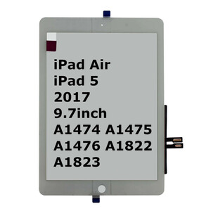 iPadAir iPad5 第5世代 2017 9.7インチ A1474 A1475 A1822 A1823 ガラス パネル 白 タッチスクリーン交換 デジタイザ 修理 パーツ 画面