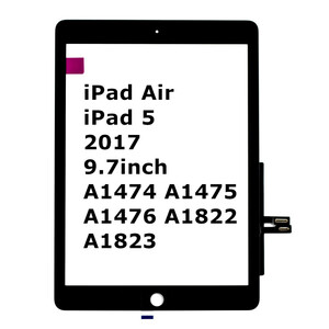 iPadAir iPad5 第5世代 2017 9.7インチ A1474 A1475 A1822 A1823 ガラス パネル 黒 タッチスクリーン交換 デジタイザ 修理 パーツ 画面