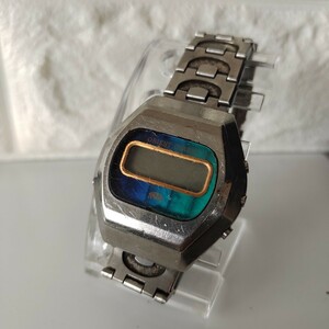 ORIENTオリエントメンズビンテージデジタル腕時計ステンレス ジャンク H6411