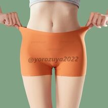 105-22-5 ボクサー シームレス パンツ アイスシルク さらさら 【ブラック,XL】レディース レギンス ショーツ セクシー 下着 パンティー .2_画像8