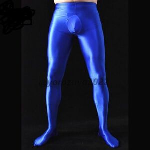 79-137-32 men's!! gloss gloss lustre 10 minute height .... type long pants leggings [ blue,F size ] man ero underwear tights sexy.1