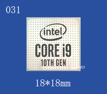 即決031【 CORE i9 10th Gen 】エンブレムシール追加同梱発送OK■ 条件付き送料無料 未使用_画像1