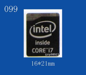 即決099【 Intel CORE i7 】黒エンブレムシール追加同梱発送OK■ 条件付き送料無料 未使用 未使用