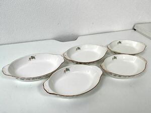 ○ Noritake ノリタケ 5枚セット お皿 カレー皿 グラタン 花柄