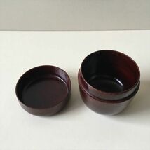 茶道具 美しい木目の木製刳り貫き棗(なつめ)と茶杓のセット 高6.6×径6.6cm 抹茶 漆器 茶器 漆塗り 無銘_画像4